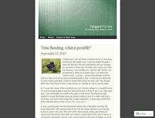 Tablet Screenshot of designedtolive09.wordpress.com