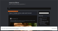 Desktop Screenshot of macrocritters.wordpress.com