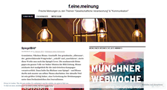 Desktop Screenshot of feinemeinung.wordpress.com