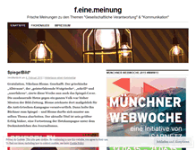 Tablet Screenshot of feinemeinung.wordpress.com