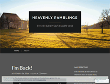 Tablet Screenshot of heavenlyramblings.wordpress.com