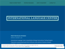 Tablet Screenshot of internationallanguagecenter.wordpress.com