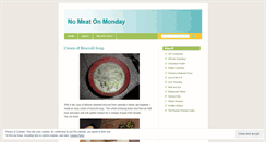 Desktop Screenshot of nomeatonmonday.wordpress.com