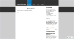 Desktop Screenshot of cuentoboliviano.wordpress.com