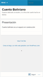 Mobile Screenshot of cuentoboliviano.wordpress.com