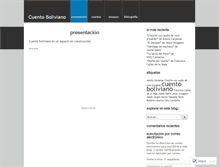 Tablet Screenshot of cuentoboliviano.wordpress.com