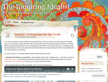Tablet Screenshot of inquiringidealist.wordpress.com
