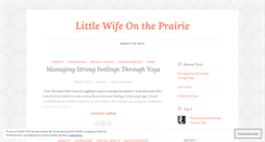 Desktop Screenshot of littlewifeontheprairie.wordpress.com