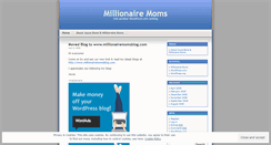 Desktop Screenshot of millionairemoms.wordpress.com