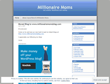 Tablet Screenshot of millionairemoms.wordpress.com