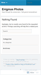 Mobile Screenshot of enigmasphotos.wordpress.com