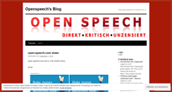 Desktop Screenshot of openspeech.wordpress.com