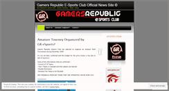 Desktop Screenshot of gamersrepublicgaming.wordpress.com