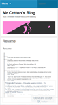 Mobile Screenshot of mrcotton.wordpress.com
