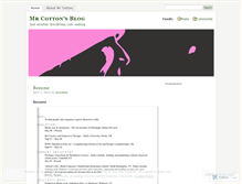 Tablet Screenshot of mrcotton.wordpress.com
