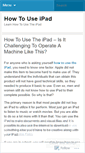 Mobile Screenshot of howtouseipad.wordpress.com