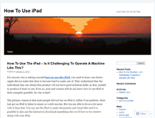 Tablet Screenshot of howtouseipad.wordpress.com