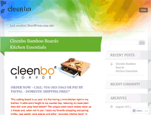 Tablet Screenshot of cleenbo.wordpress.com