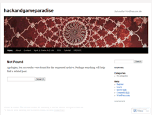 Tablet Screenshot of hackandgameparadise.wordpress.com