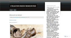 Desktop Screenshot of chaussuresurmesure.wordpress.com