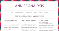 Desktop Screenshot of anniesanalysis.wordpress.com