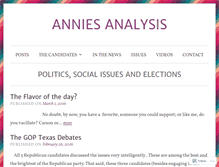 Tablet Screenshot of anniesanalysis.wordpress.com