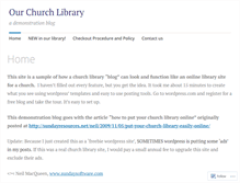 Tablet Screenshot of churchlibrary.wordpress.com