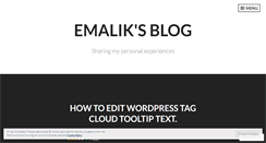 Desktop Screenshot of emalik.wordpress.com