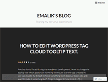 Tablet Screenshot of emalik.wordpress.com