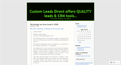 Desktop Screenshot of customleads.wordpress.com