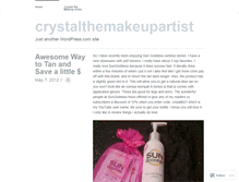 Tablet Screenshot of crystalthemakeupartist.wordpress.com