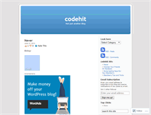 Tablet Screenshot of codehit.wordpress.com