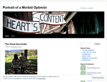 Tablet Screenshot of morbidoptimist.wordpress.com