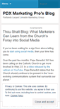 Mobile Screenshot of pdxmarketingpros.wordpress.com