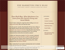 Tablet Screenshot of pdxmarketingpros.wordpress.com