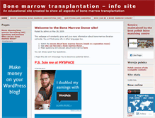 Tablet Screenshot of bonemarrowdonor.wordpress.com