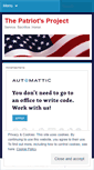 Mobile Screenshot of patriotsproject.wordpress.com