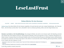 Tablet Screenshot of leselustfrust.wordpress.com
