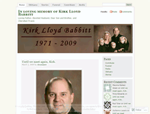 Tablet Screenshot of kirkbabbittmemorial.wordpress.com