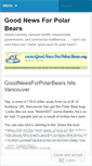 Mobile Screenshot of goodnewsforpolarbears.wordpress.com