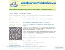 Tablet Screenshot of goodnewsforpolarbears.wordpress.com
