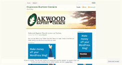 Desktop Screenshot of oakwoodbaptist.wordpress.com