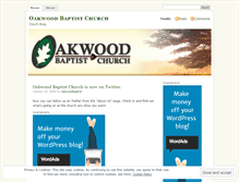 Tablet Screenshot of oakwoodbaptist.wordpress.com