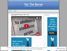 Tablet Screenshot of forthebored.wordpress.com