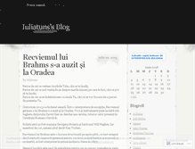 Tablet Screenshot of iuliatuns.wordpress.com