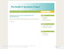 Tablet Screenshot of healthtechsynthesis.wordpress.com