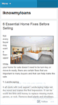 Mobile Screenshot of iknowmyloans.wordpress.com