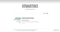 Desktop Screenshot of ktmartin3.wordpress.com