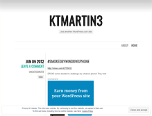 Tablet Screenshot of ktmartin3.wordpress.com