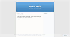 Desktop Screenshot of milenavelba.wordpress.com